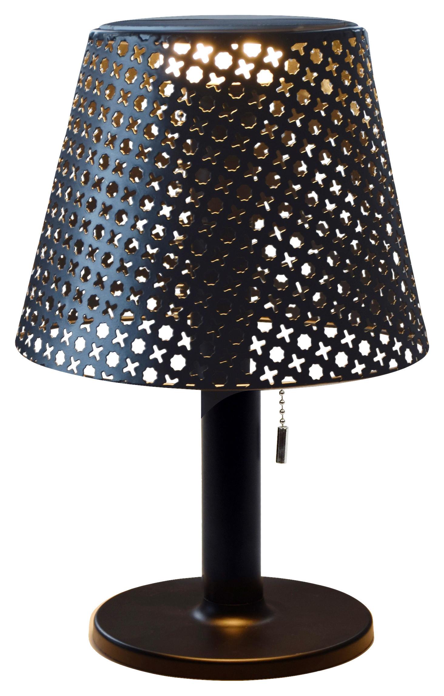 Solárne svietidlo Ino, P/V: ca 21/35cm, čierna - čierna, Modern, kov/plast (21/35cm) - Modern Living