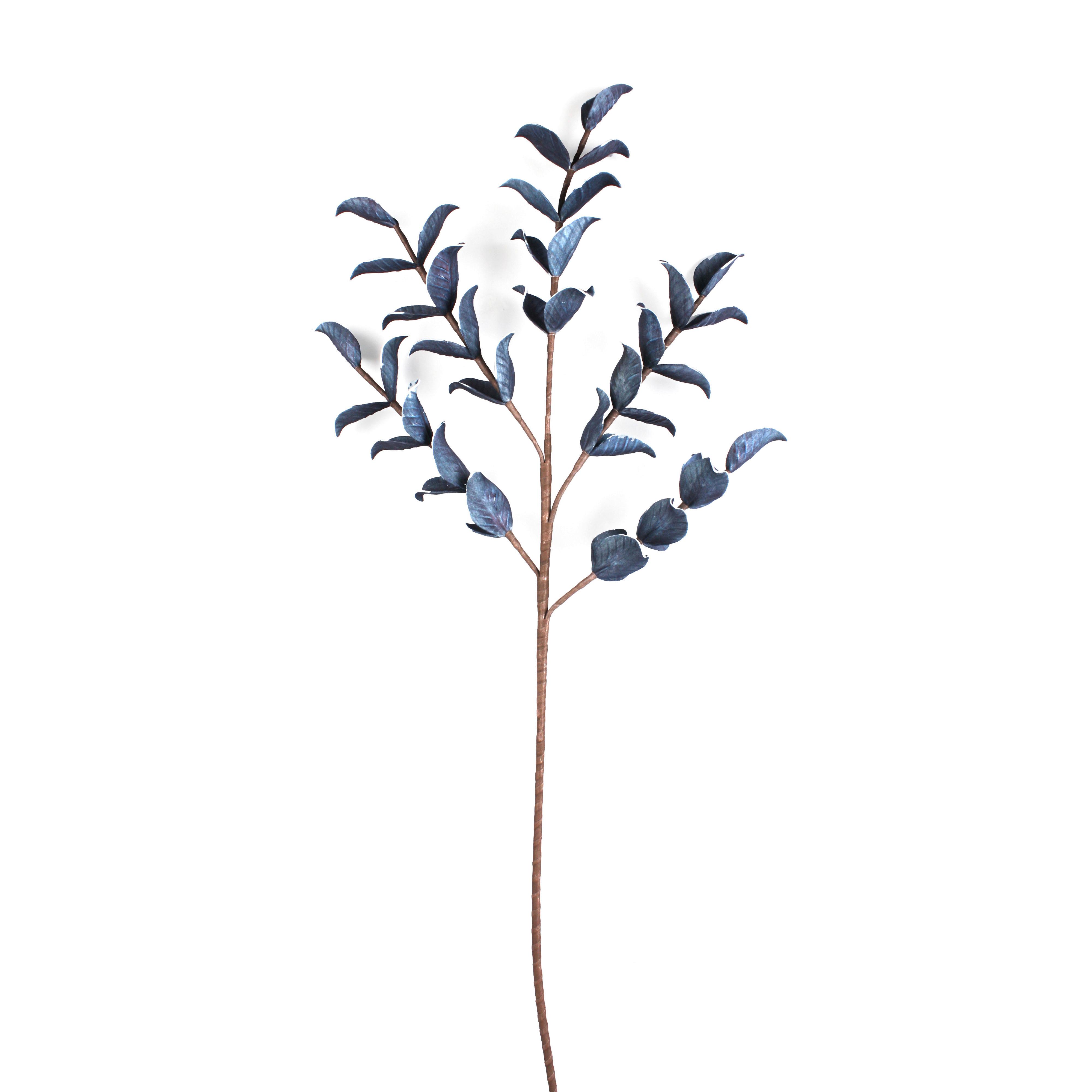 Kunstpflanze Malia - Blau/Braun, KONVENTIONELL, Papier/Kunststoff (95cm) - Luca Bessoni