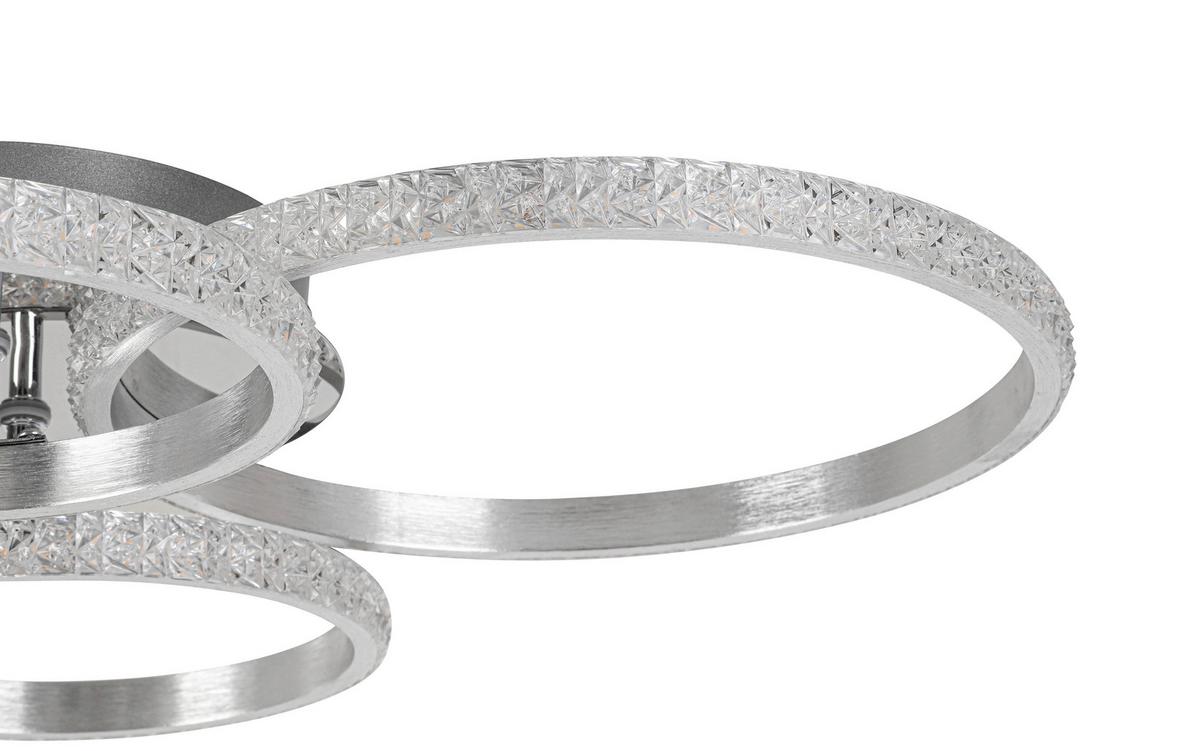 LED-Deckenleuchte Marino - Chromfarben/Alufarben, MODERN, Kunststoff/Metall (62/46/9cm) - Luca Bessoni