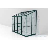 Anlehn-Gewächshausbausatz Ida 3300 Esg3mm, Smaragd - Smaragdgrün, Basics, Glas/Metall (255/222/131,5cm)