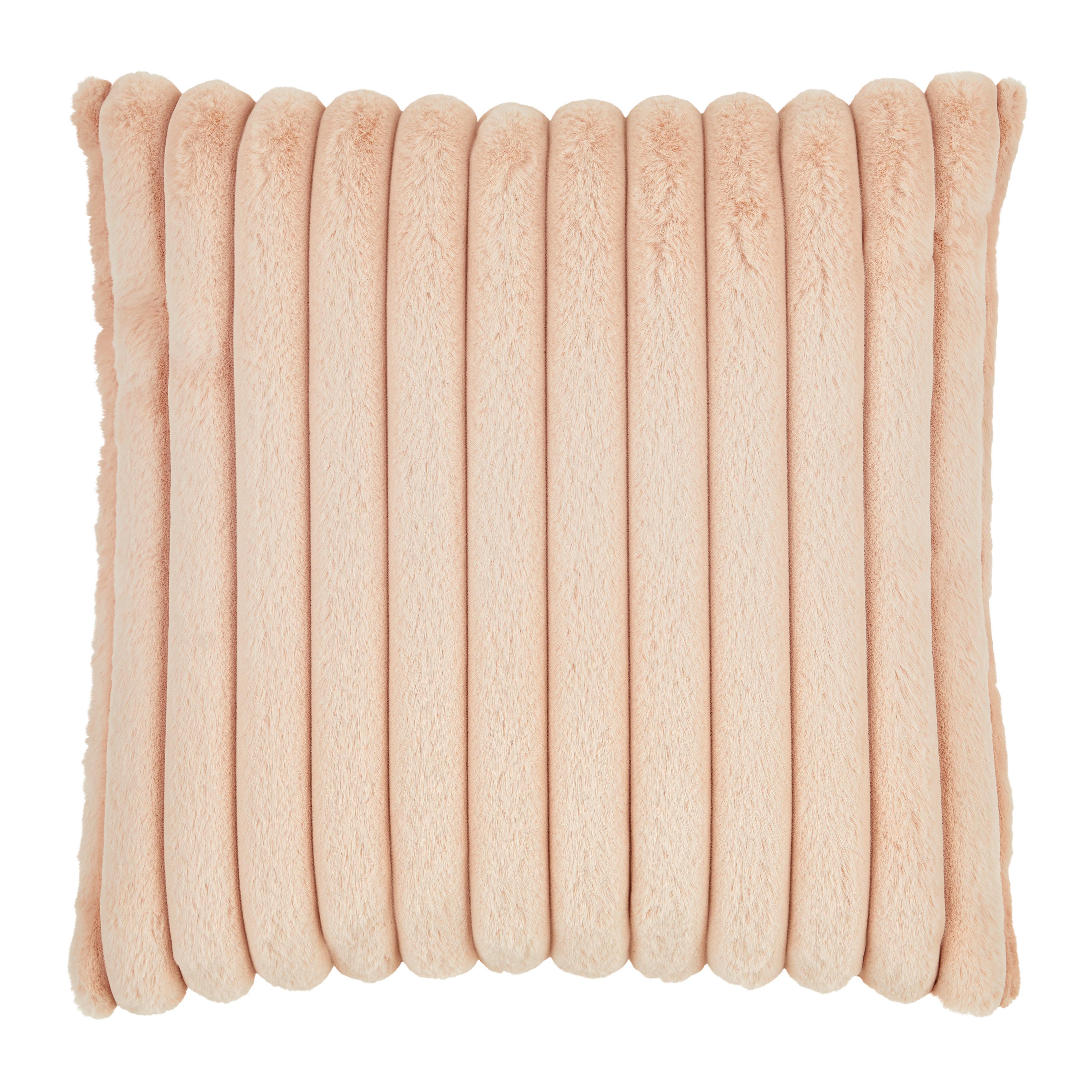 KOŽEŠINOVÝ POLŠTÁŘ MAUDI - růžová, Konvenční, textil (45/45cm) - Mömax