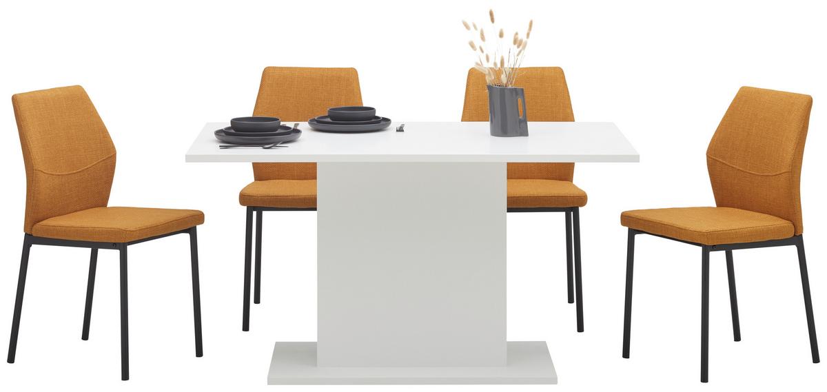 Esstisch Oskar 138x80 cm Weiß - Weiß, MODERN, Holzwerkstoff (138/76/80cm)