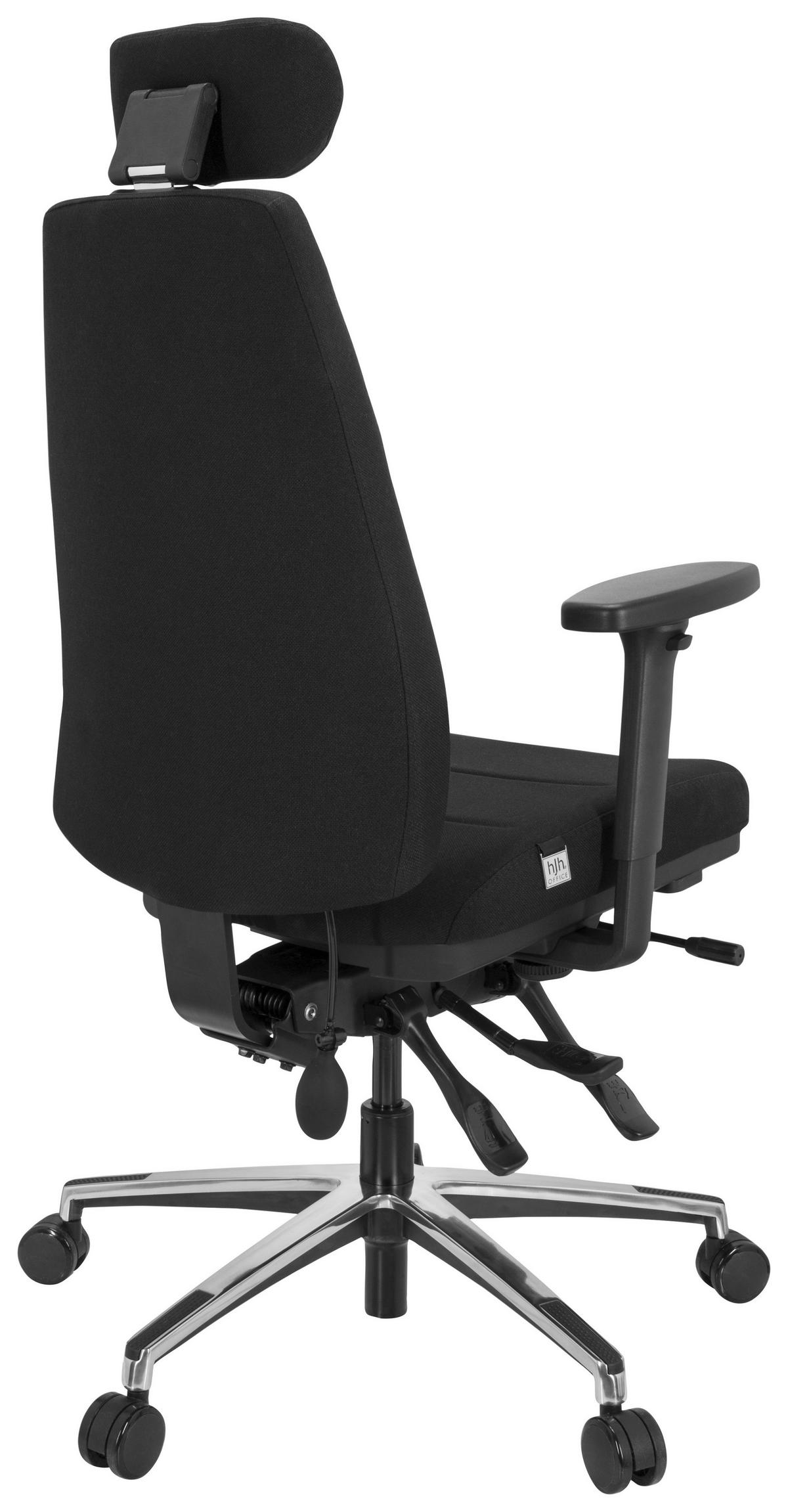 Bürostuhl Phoenix Pro Schwarz Bis 120 Kg - Silberfarben/Schwarz, Basics, Kunststoff/Textil (70/113/56cm) - MID.YOU