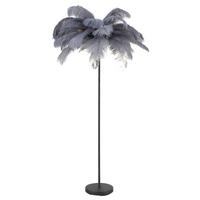 Stehleuchte Fedi Grau/Schwarz max. 3 Watt - šedá/černá, Moderní, kov/textil (55/55/160cm) - Mömax
