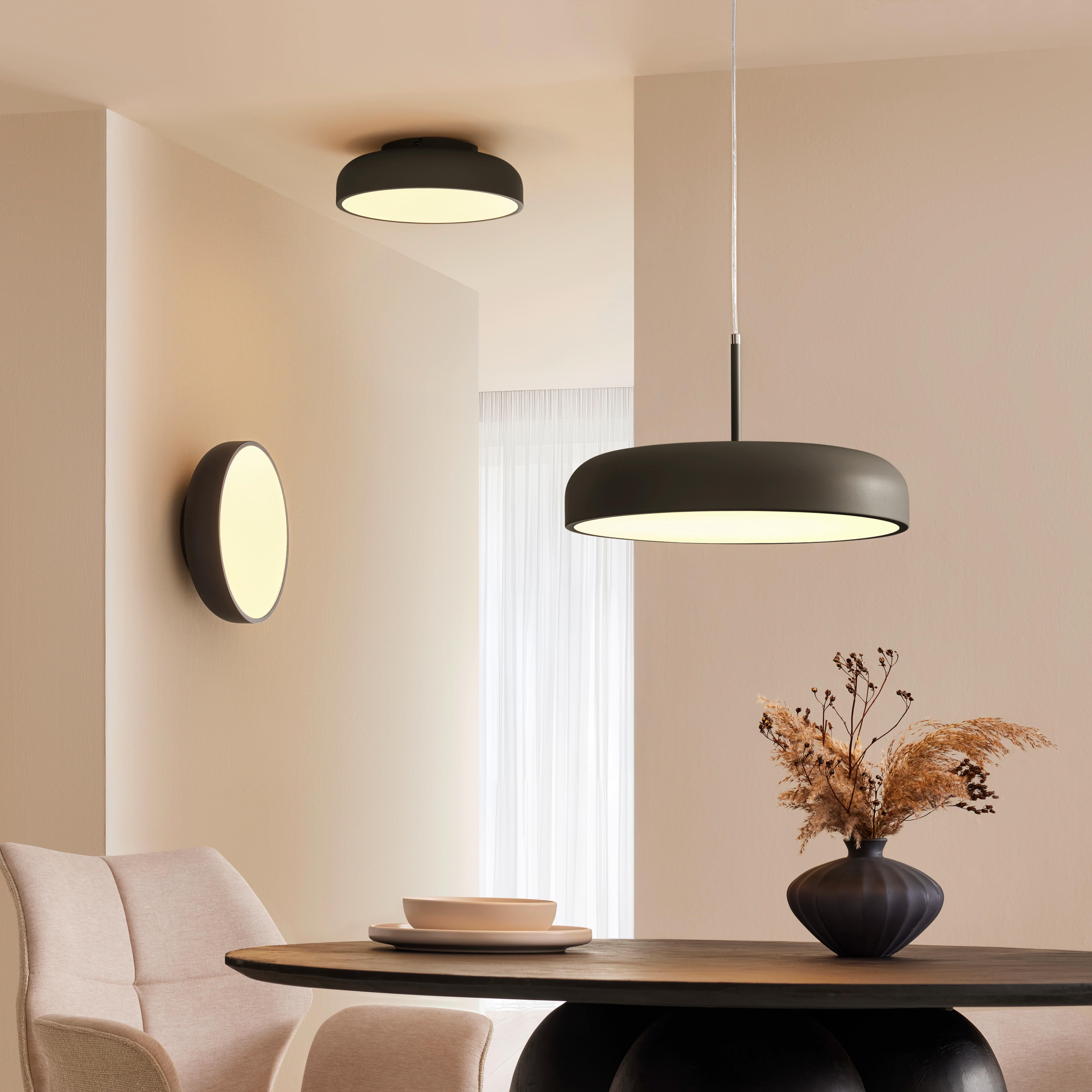ZÁVĚSNÉ LED SVÍTIDLO MIKE - bílá/černá, Moderní, kov/plast (40/130cm) - Mömax