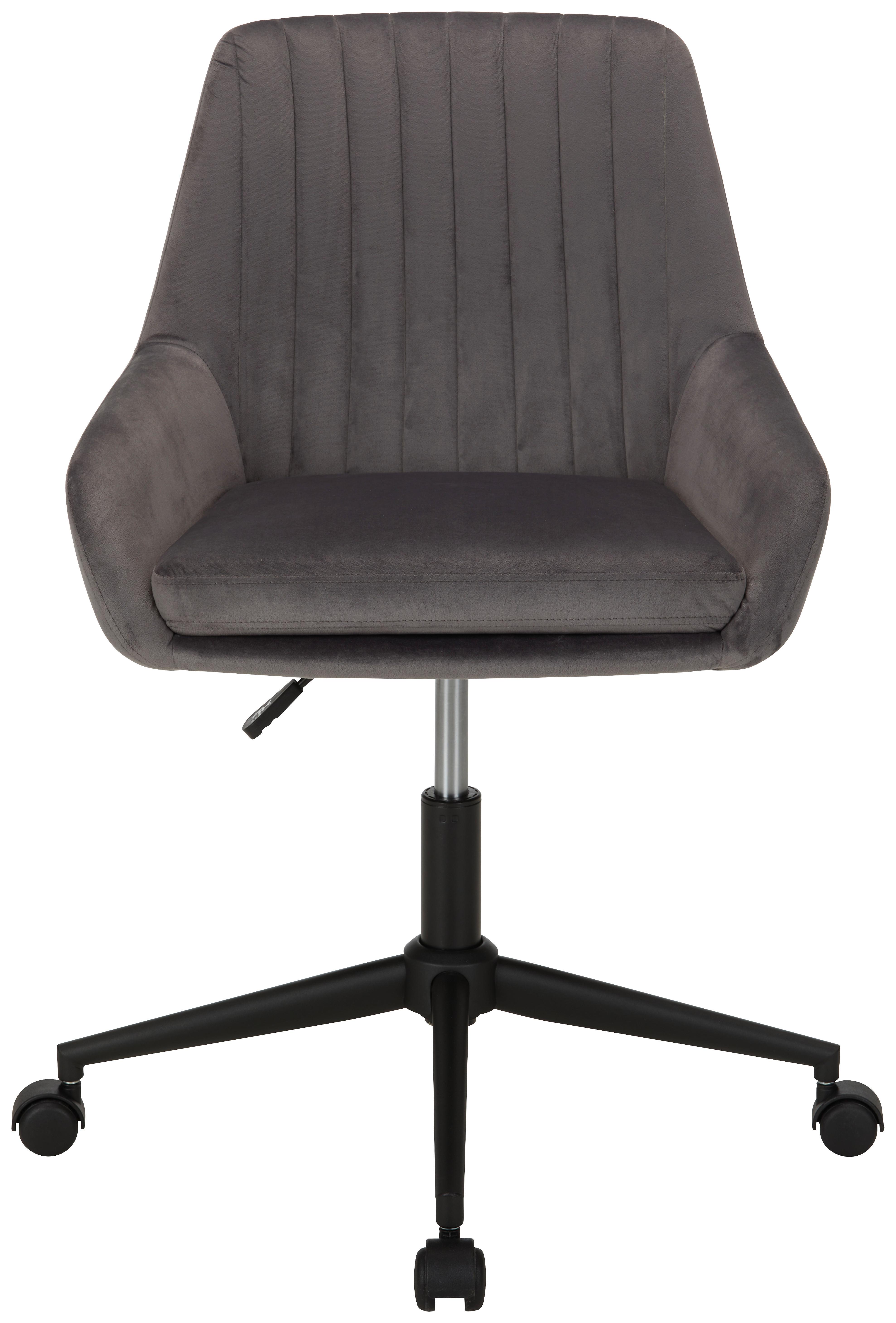 Kancelárska stolička CHILLY - čierna/sivá, Modern, kov/textil (60/82,5-92/60cm) - Mömax