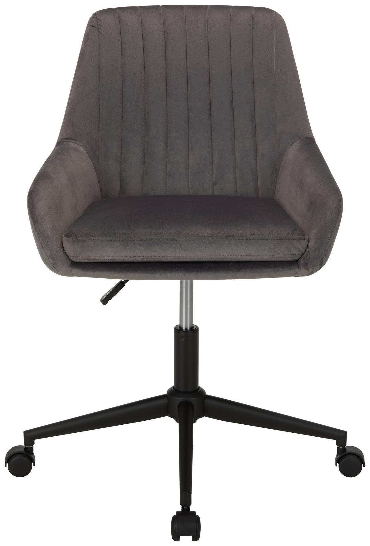Kancelářska židle CHILLY - šedá/černá, Moderní, kov/textil (60/82,5-92/60cm) - Mömax