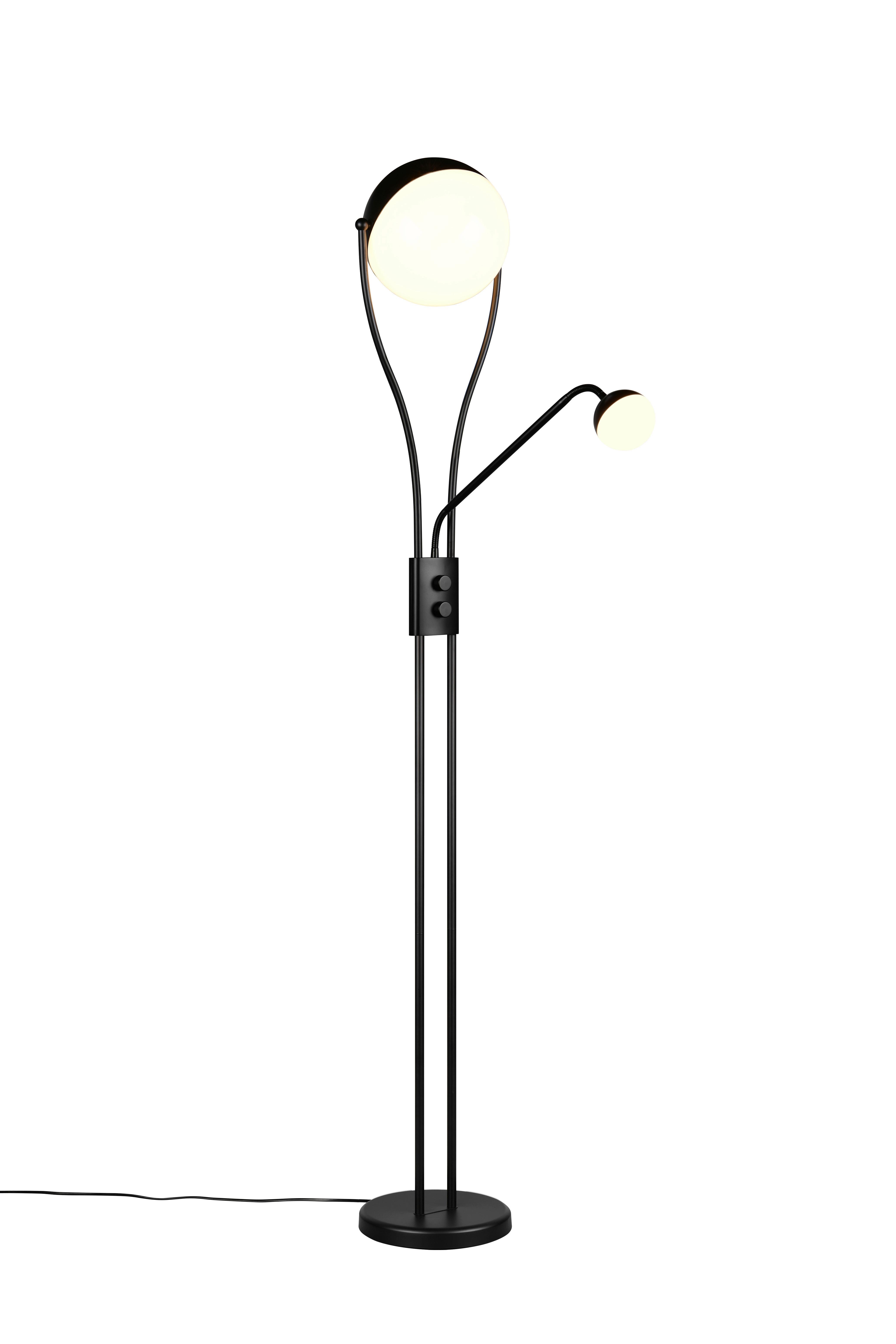 LED-Stehleuchte 478310232 Chris - Schwarz/Weiß, Design, Kunststoff/Metall (30/180cm) - Trio Leuchten
