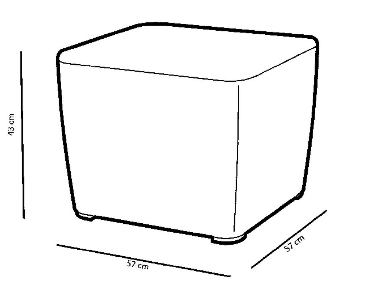 Sonnenschirmständer Kunststoff für D Bis 4,44 cm Patio - Graphitfarben, Basics (57/43/57cm) - Keter