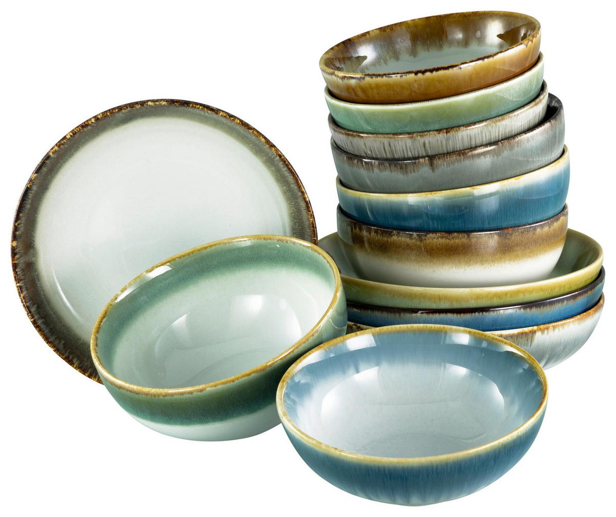 Schüsselset Cascade Multicolor 12-teilig - Multicolor, Basics, Keramik - Creatable