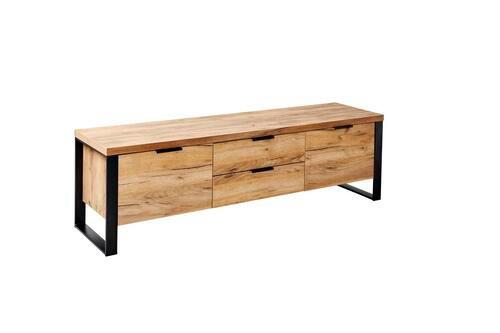 TV-Element Loop TV B: 152 cm Eichefarben/Schwarz
