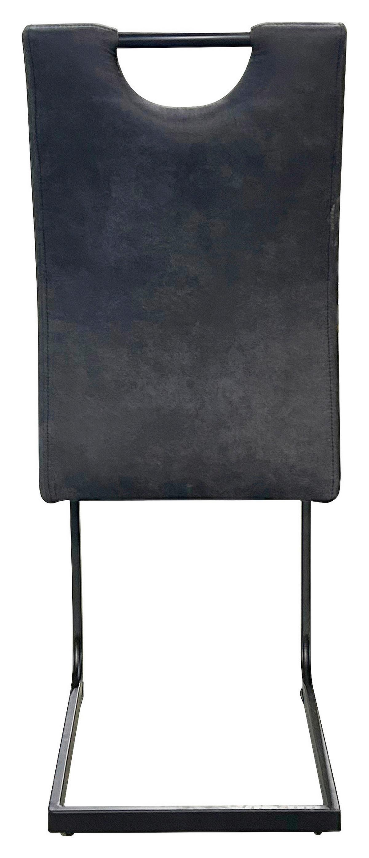 Schwingstuhl-set Banff, Anthrazit, B: 42 Cm - Anthrazit/Schwarz, Design, Textil/Metall (42/97/58cm) - MID.YOU