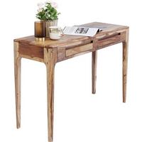 Schreibtisch B 40cm H 76cm Brooklyn Nature, Sheesham - Braun, Trend, Holz/Holzwerkstoff (110/40/76cm) - Kare-Design