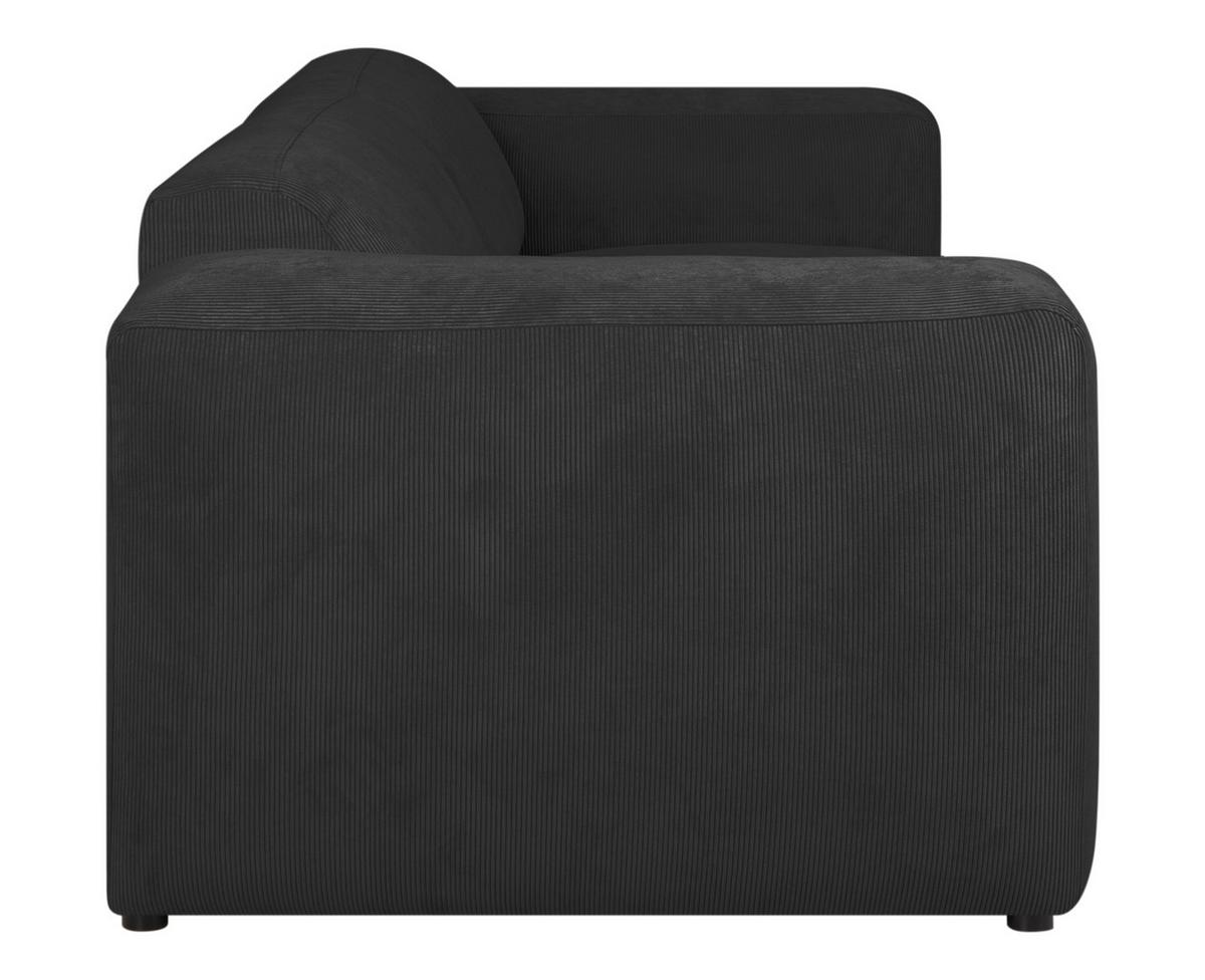 3-sitzer-sofa Hannah B: 247 Cm Anthrazit - Anthrazit/Schwarz, Design, Textil (247/75/104cm) - MID.YOU