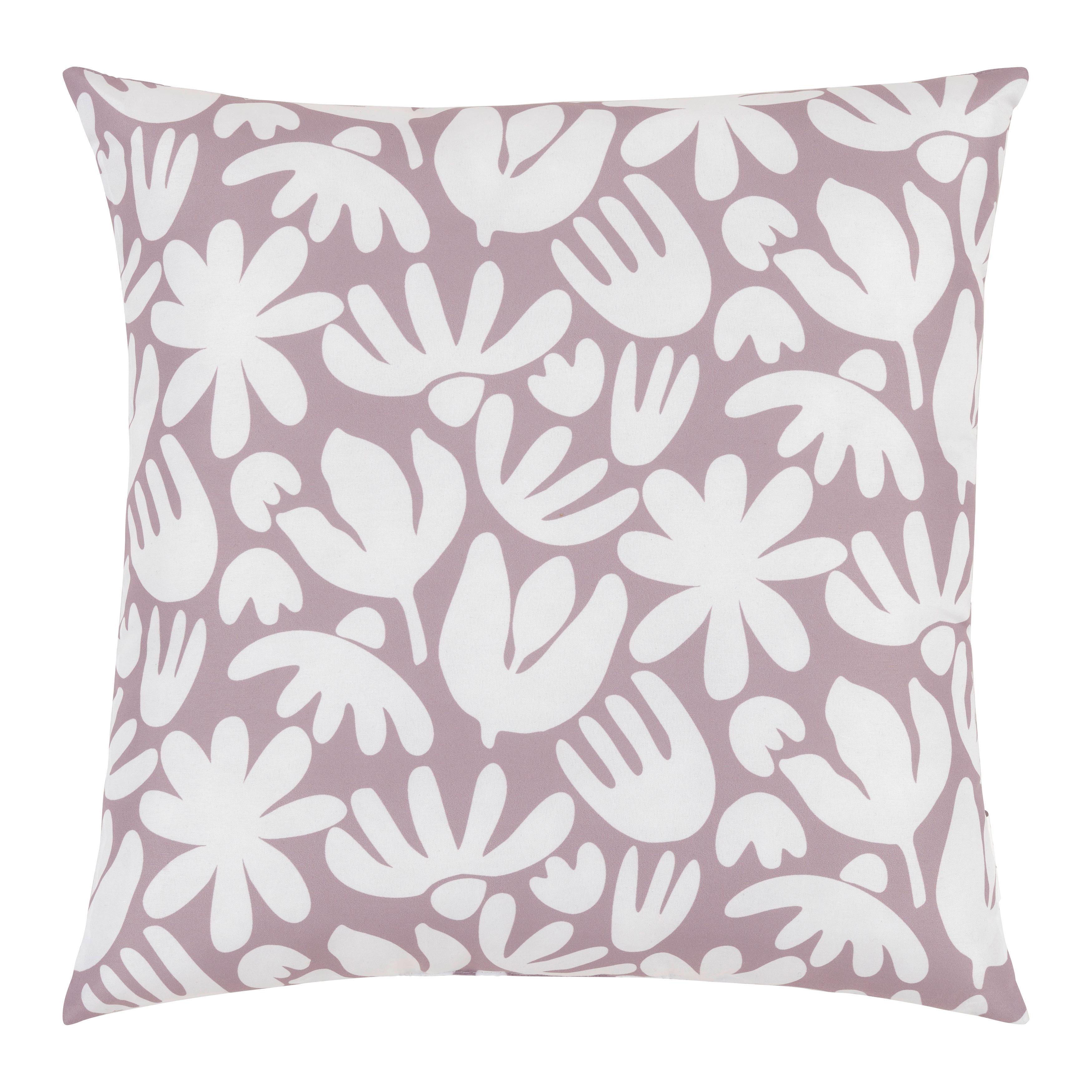 DEKORAČNÍ POLŠTÁŘ BETTY - bílá/světle fialová, Konvenční, textil (40/40cm) - Mömax