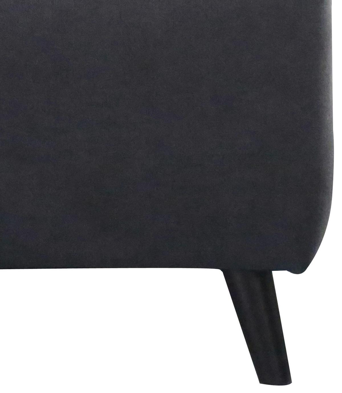2-Sitzer-Sofa Monaco Dunkelgrau - Dunkelgrau/Schwarz, MODERN, Textil (134/82/80,5cm) - Luca Bessoni
