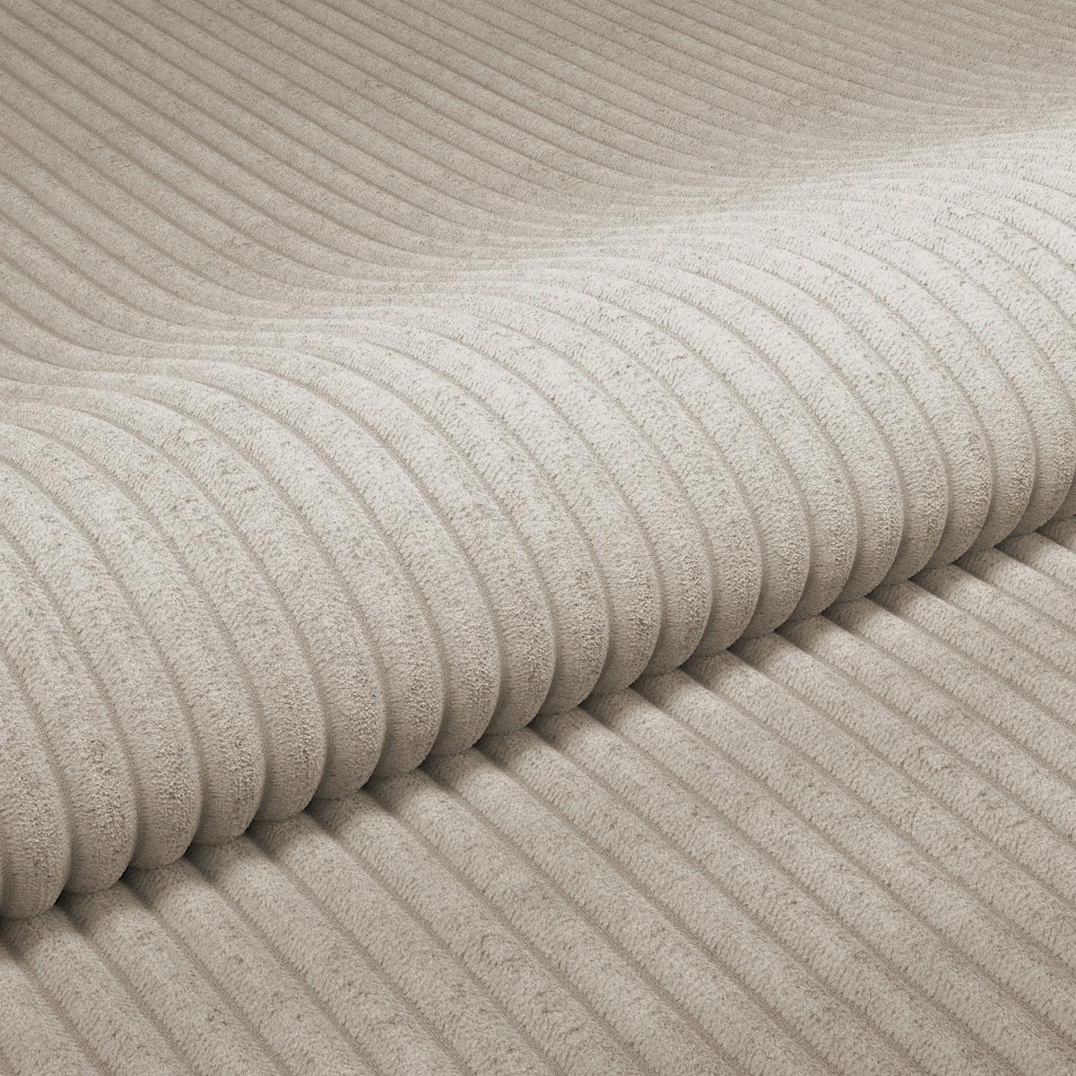 Rohová sedačka PELLE, pravá, béžový manšestr - černá/béžová, Moderní, textil (265/180cm)