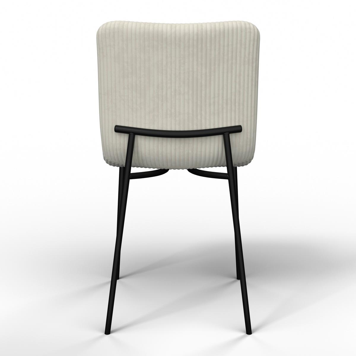 Židle AMY béžová - černá/béžová, Moderní, kov/dřevo (45/85/55cm) - Bessagi Home