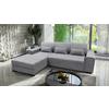 Ecksofa Classic Grau 175x270 cm - Schwarz/Grau, Design, Textil (175/270cm) - MID.YOU