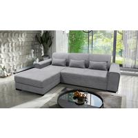 Ecksofa Classic Grau 175x270 cm - Schwarz/Grau, Design, Textil (175/270cm) - MID.YOU