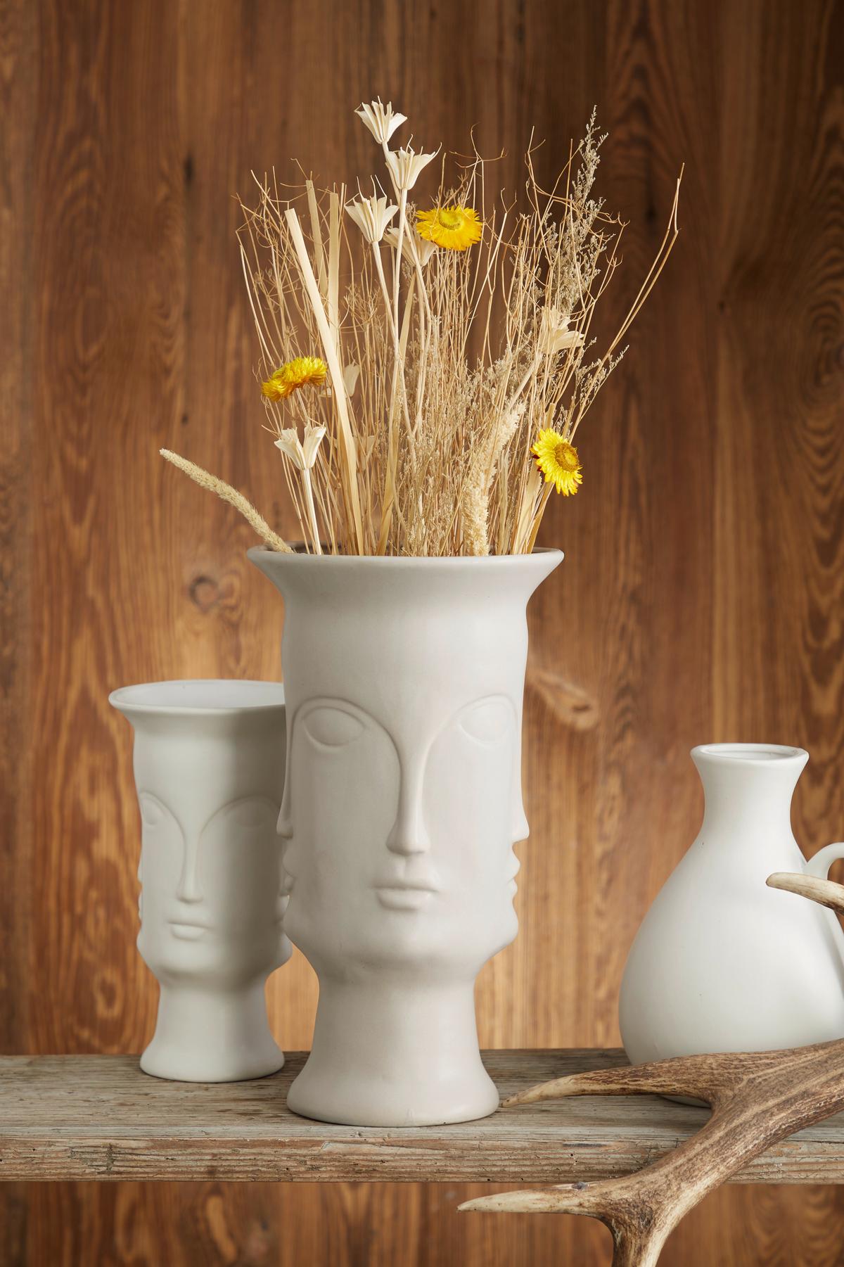 Trockenblumenstrauß Suleika - Gelb/Naturfarben, MODERN, Naturmaterialien (60cm) - Luca Bessoni