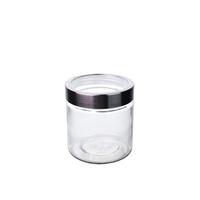 Vorratsdose Liliana - Edelstahlfarben/Transparent, Basics, Glas/Kunststoff (11/12cm) - Luca Bessoni