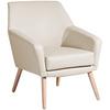 Polstersessel Mit Armlehnen Alegro Lederlook Beige - Beige/Buchefarben, Design, Textil (67/81/71cm) - Max Winzer