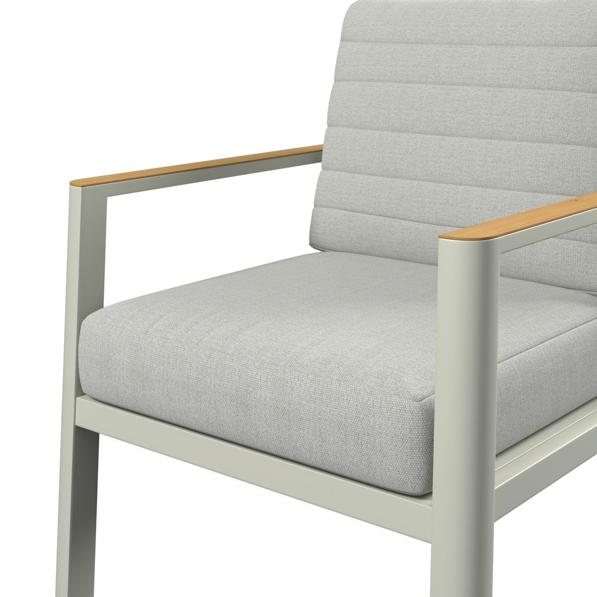 ZAHRADNÍ SADA GARDA - světle šedá/přírodní barvy, Moderní, kov/textil