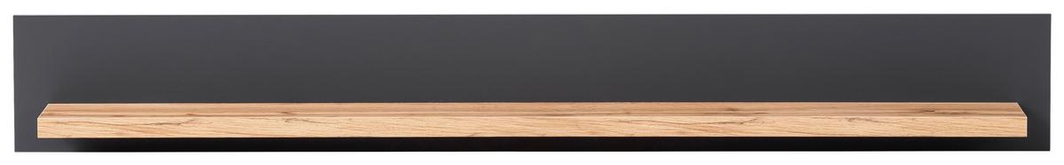 Wandboard Catania Anthrazit/Eiche Dekor B: 150cm - Anthrazit/Eiche Wotan, Design, Holzwerkstoff (150/20/20cm) - MID.YOU
