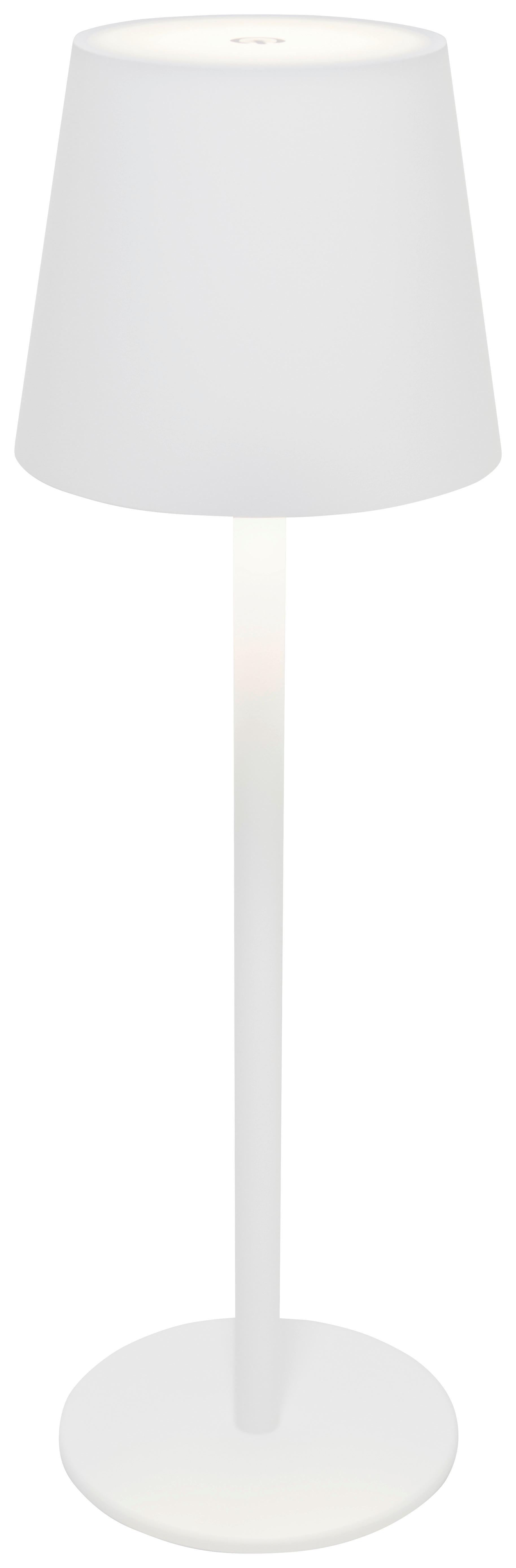 LED-Tischlampe Emily dimmbar Weiß USB-Aufladbar - Weiß, Basics, Kunststoff/Metall (11,5cm) - Luca Bessoni