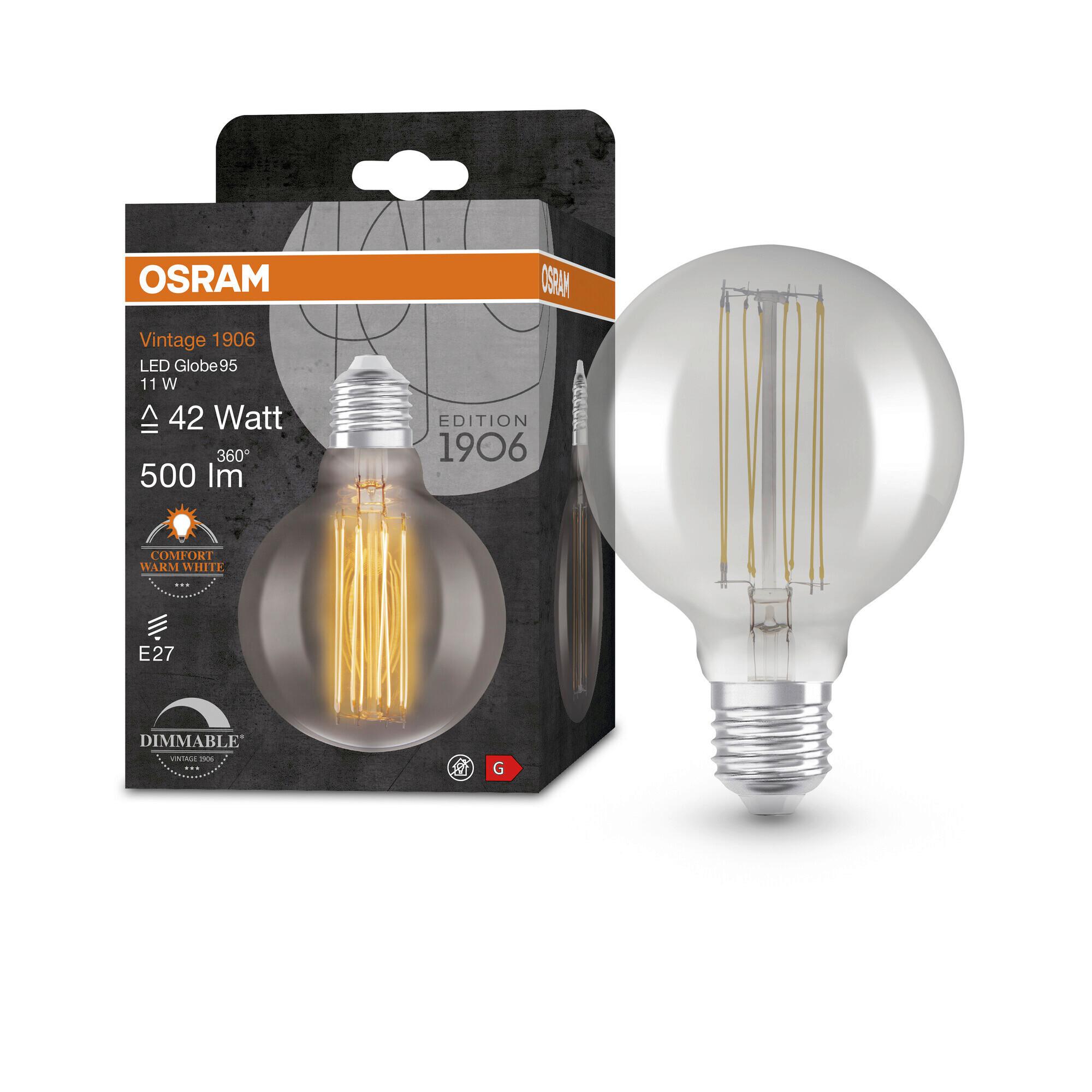 LED-Leuchtmittel Vintage 1906 Led Dim42 11w/180 - Hellgrau, Basics, Glas (9,5/13,8cm) - Ledvance