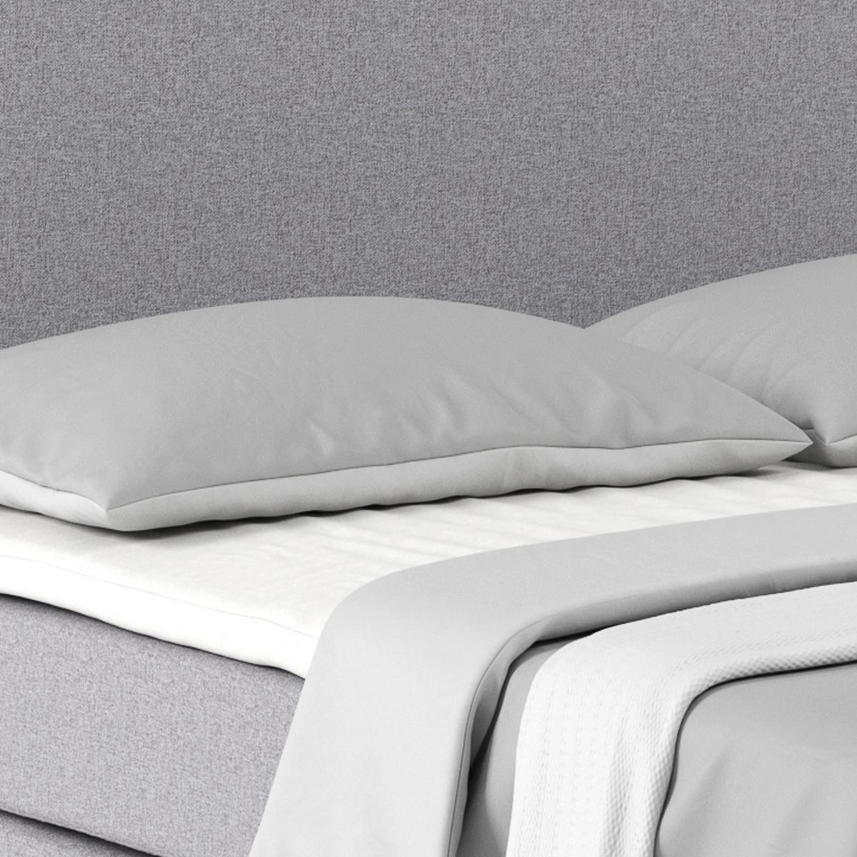 Posteľ Boxspring NERO PL: 160/200 cm, sivá - sivohnedá/svetlosivá, Konventionell, kov/textil (160/200cm)