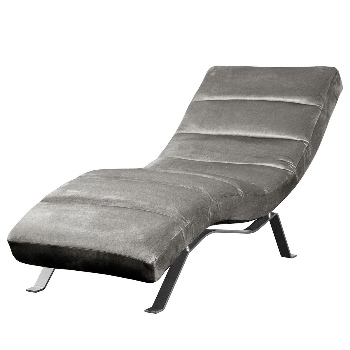 Relaxliege Swing Silver Dunkelgrau B: 65 Cm - Dunkelgrau/Silberfarben, Design, Textil (65/65-95/171cm) - Livetastic