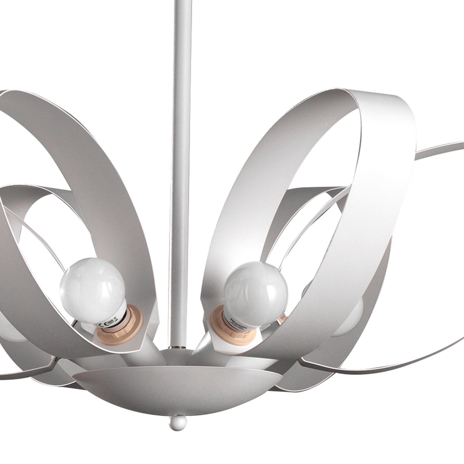 Kronleuchter 4735/6 - Weiß, Design, Metall (65/110cm)