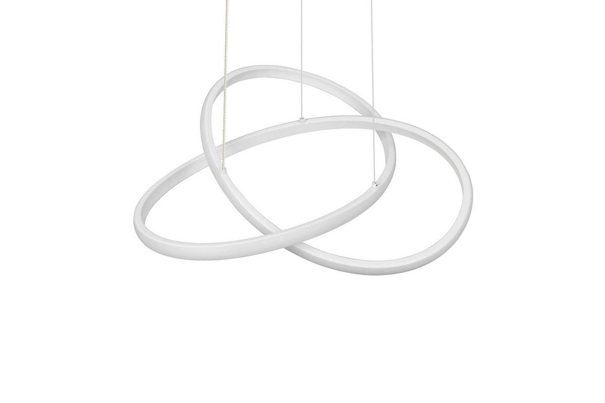 LED-Hängeleuchte Mansa - Weiß, Basics, Kunststoff/Metall (50/150cm) - Luca Bessoni