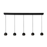 Pendelleuchte Eindhoven 1014-5bk - Schwarz, Design, Metall (160/12/200cm)