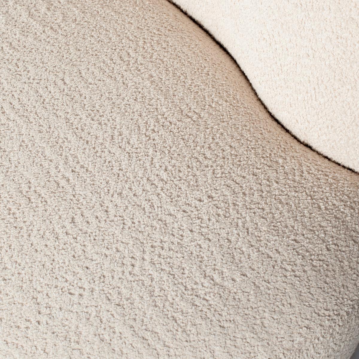 RÉCAMIERE Stone Creme B: 112cm - Creme/Schwarz, MODERN, Textil (112/73/80cm) - Livetastic