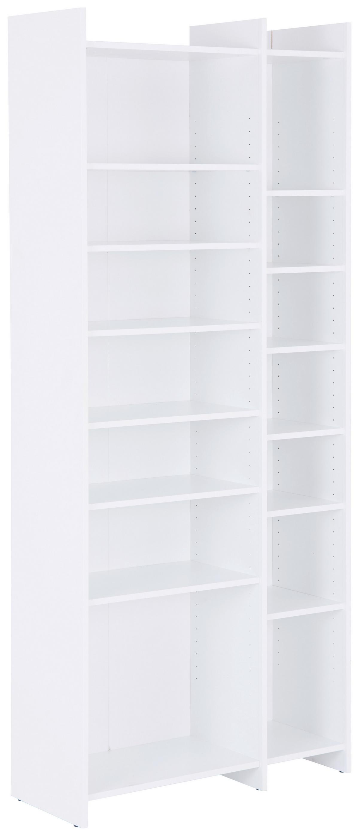 Regal Lenny B: 80cm Weiß Lenny Pr 23083-Reg/191/80 - Schwarz/Weiß, MODERN, Holzwerkstoff (80/191/31,8cm)