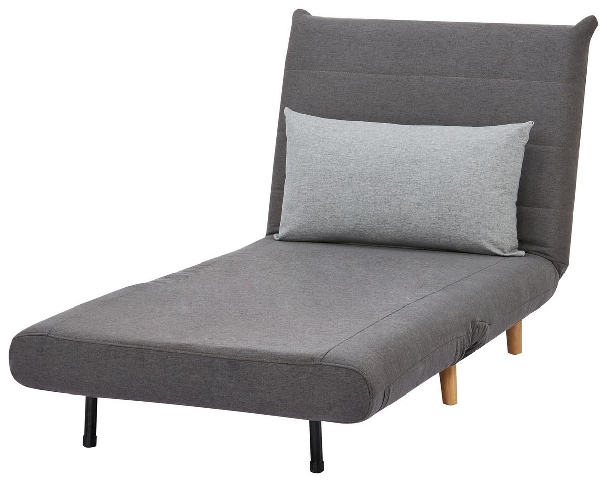 Rozkládací pohovka/křeslo SIMON šedá - šedá/světle šedá, Moderní, dřevo/textil (77/84/91cm) - Ondega