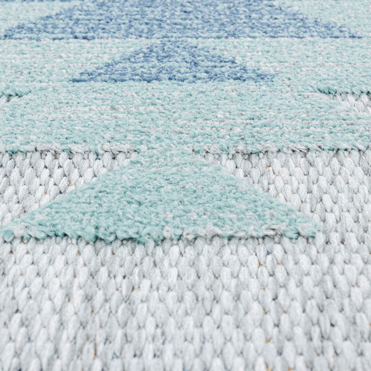 Flachwebteppich Bahama - Blau, Design, Textil (140/200cm) - Novel