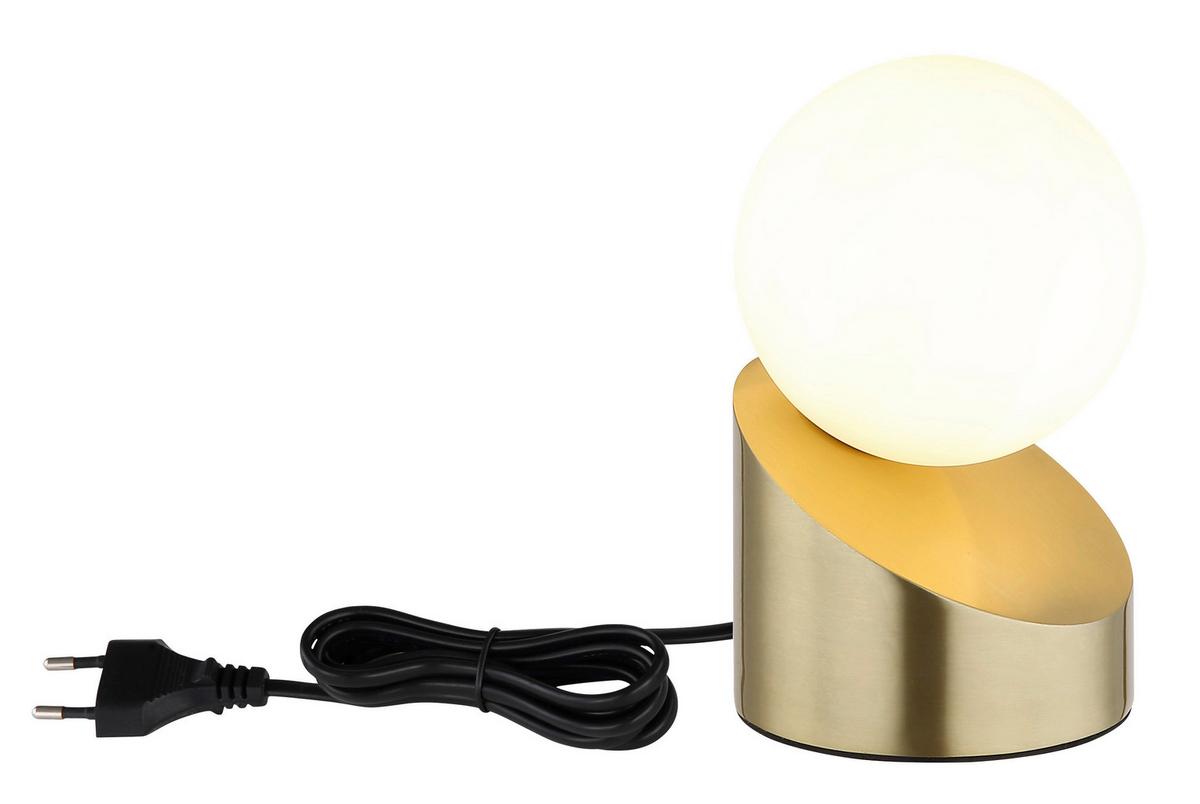 Led-tischleuchte Exkl. 1xg9 - Messingfarben/Schwarz, Design, Glas/Kunststoff (10/16cm) - Globo