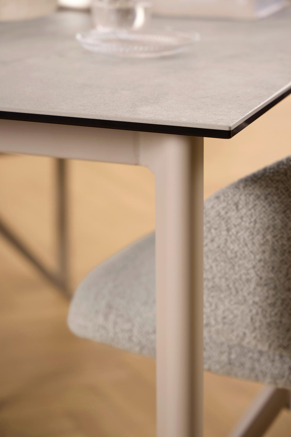 Jedálenský stôl PALERMO keramika  160x90cm - sivá, Trend, kov/keramika (160/75/90cm) - MID.YOU