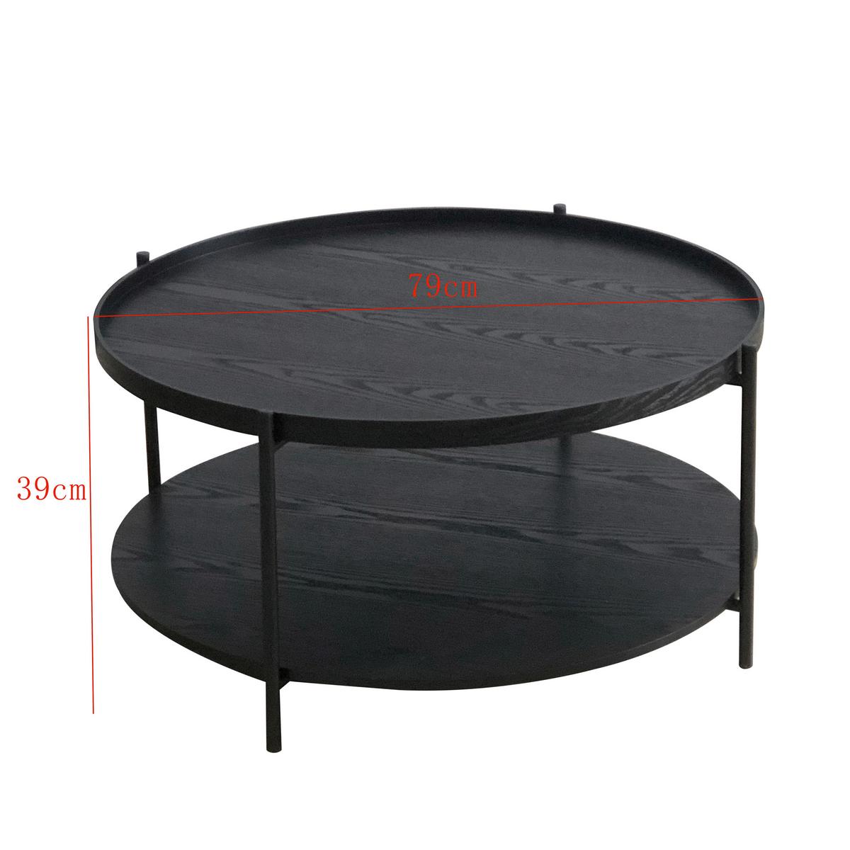 KONFERENČNÍ STOLEK TROY - černá, Moderní, kov/kompozitní dřevo (79/39cm) - Mömax