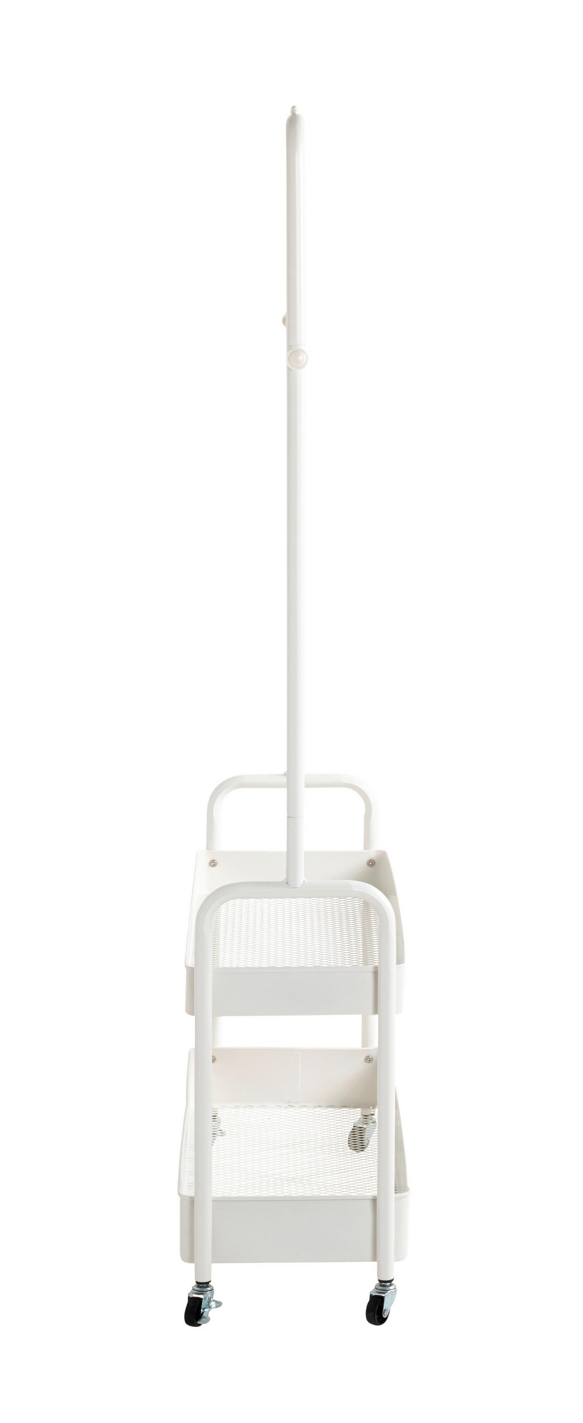 Pojízdní šatní stojan Steve bílý - bílá, Moderní, kov/plast (85/155/31cm) - Mömax
