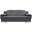 Schlafsofa Memphis - Chromfarben/Anthrazit, MODERN, Textil (222/83/90cm)