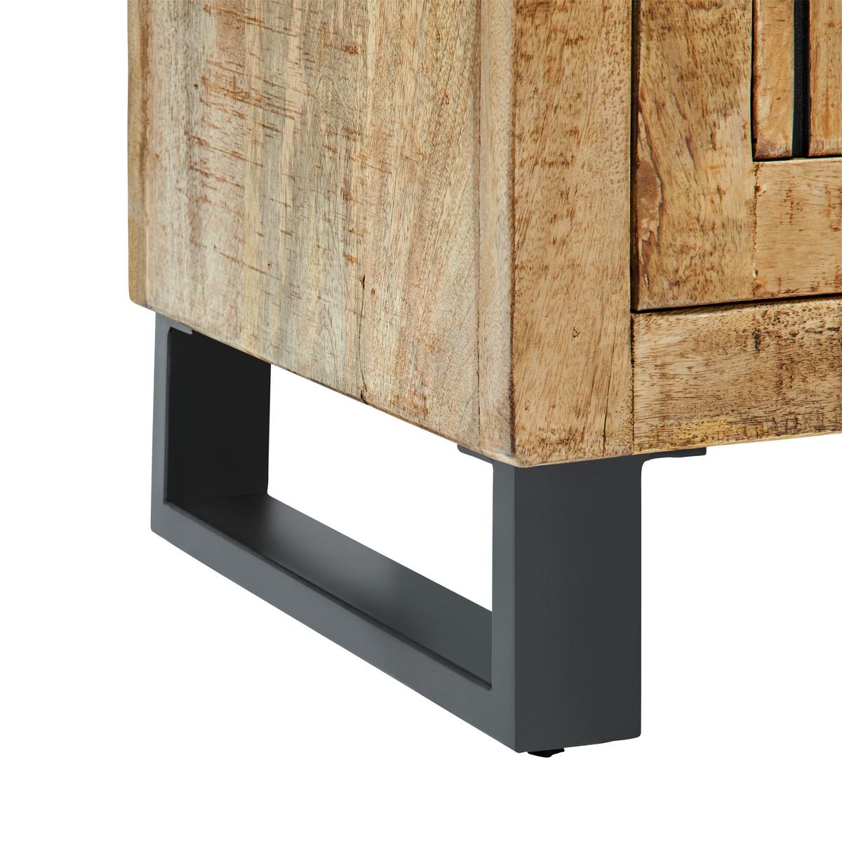 SKŘÍŇ NA ODĚV EVEREST -EXKLUSIV- - černá/přírodní barvy, Natur, kov/dřevo (88/187/40cm) - Mömax