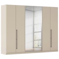 Kleiderschrank Safari mit Spiegel B: 271 cm - Champagner, KONVENTIONELL, Holzwerkstoff (271/210/54cm)