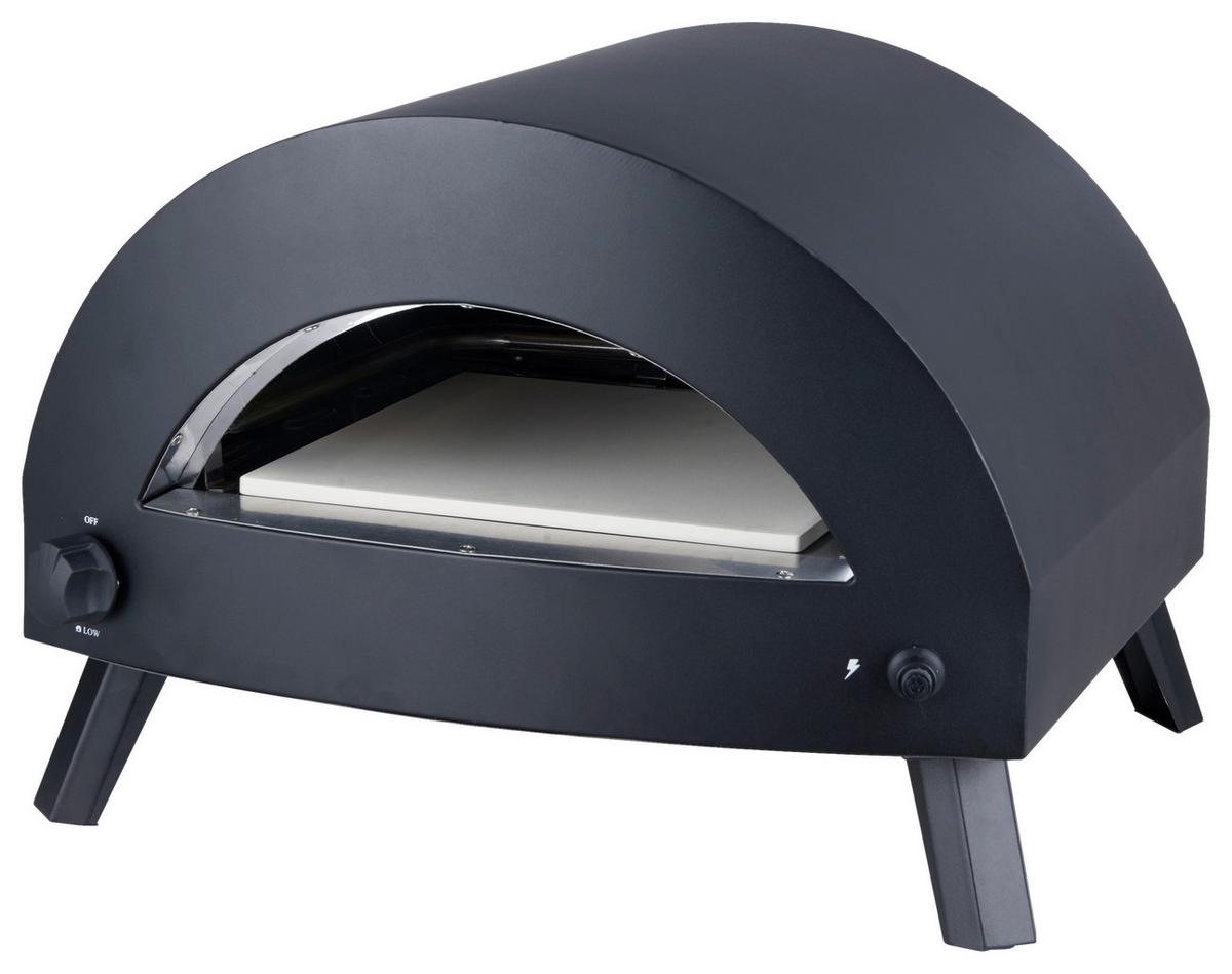 Pizzaofen Bukom - Schwarz, KONVENTIONELL, Metall (54,5/40/52cm) - Gardenson