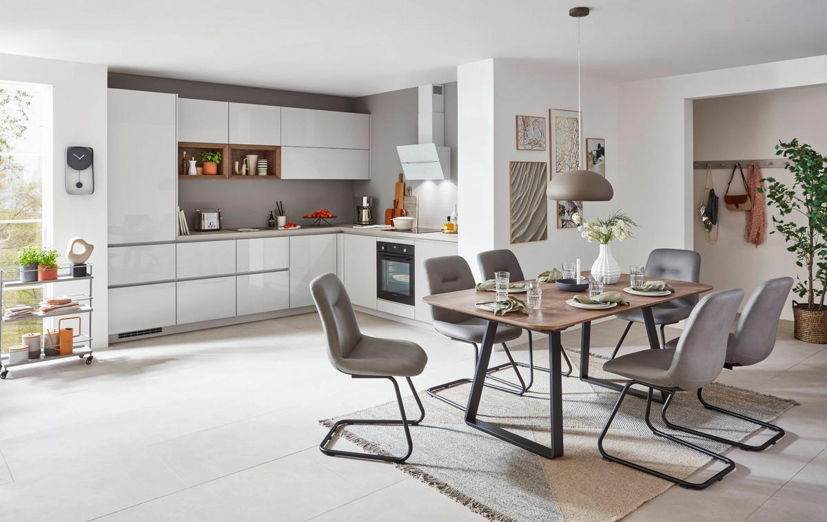 STOLIČKA SWING-CH - čierna/svetlosivá, Basics, kov/textil (51/89/61cm) - Celina Home