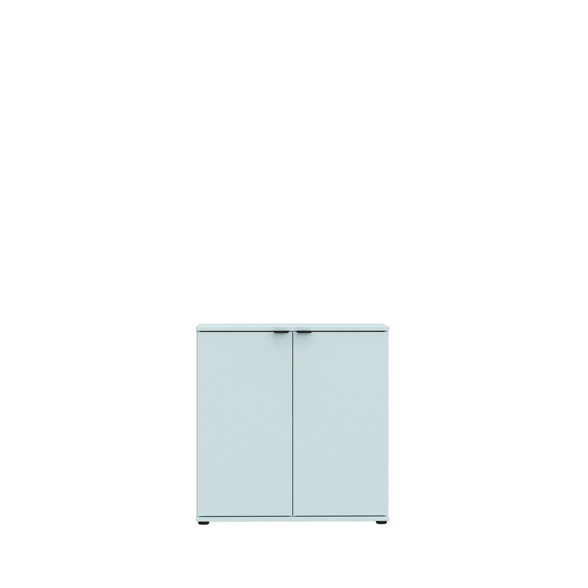 Komoda Ganymede, svetlosivá, š: 80 cm - čierna/svetlosivá, Modern, kov/kompozitné drevo (80,1/82,3/34,1cm)